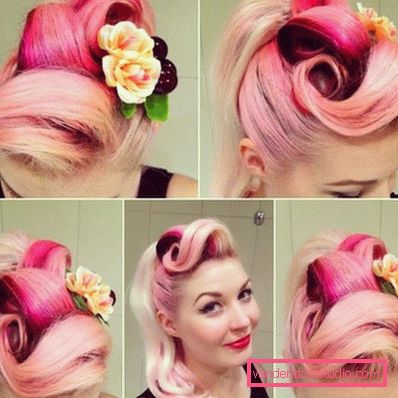 Pin-up účesy pro dlouhé vlasy