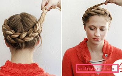 Prýmky pro dlouhé vlasy - schémata tkaní a fotografie