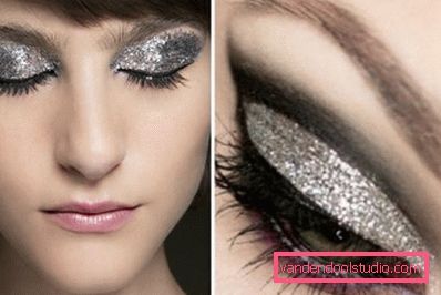 Stříbrný make-up Stříbrný make-up