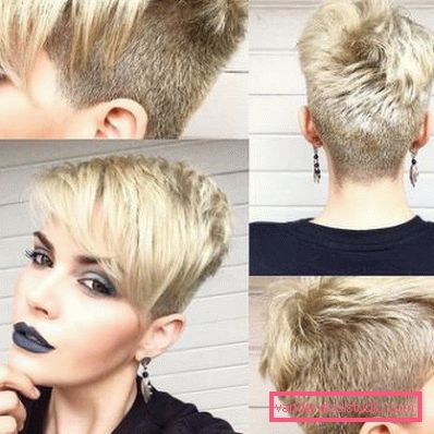 Haircut Pixie pro krátké vlasy 2018 - 2019 - fotografie ze všech stran