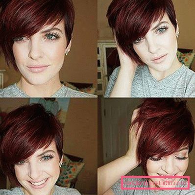 Haircut Pixie pro krátké vlasy 2018 - 2019 - fotografie ze všech stran