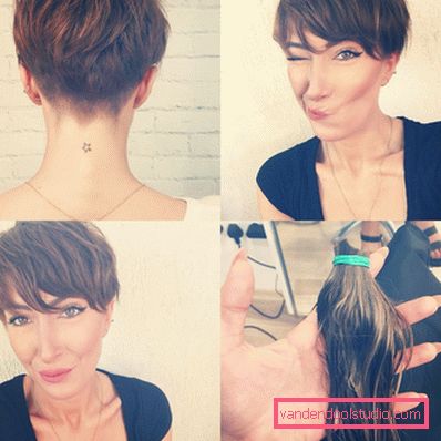 Haircut Pixie pro krátké vlasy 2018 - 2019 - fotografie ze všech stran