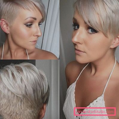 Haircut Pixie pro krátké vlasy 2018 - 2019 - fotografie ze všech stran