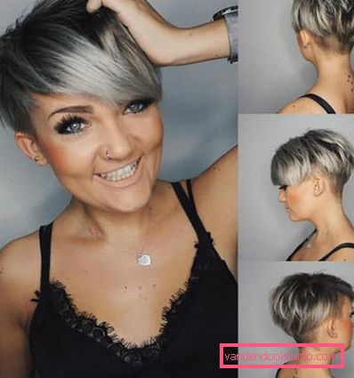 Haircut Pixie pro krátké vlasy 2018 - 2019 - fotografie ze všech stran