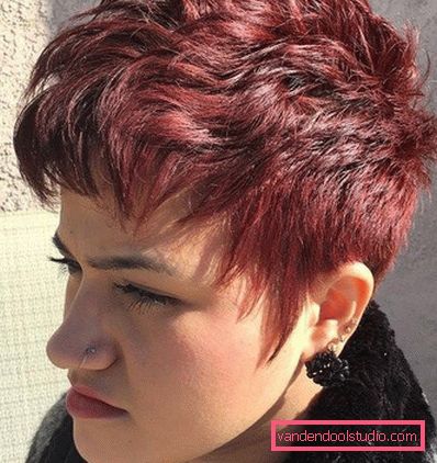 Haircut Pixie pro krátké vlasy 2018 - 2019 - fotografie ze všech stran