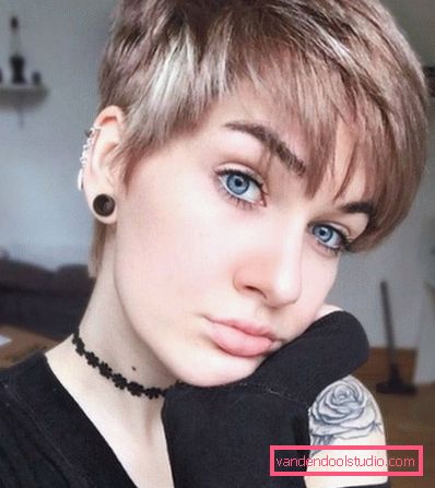 Haircut Pixie pro krátké vlasy 2018 - 2019 - fotografie ze všech stran