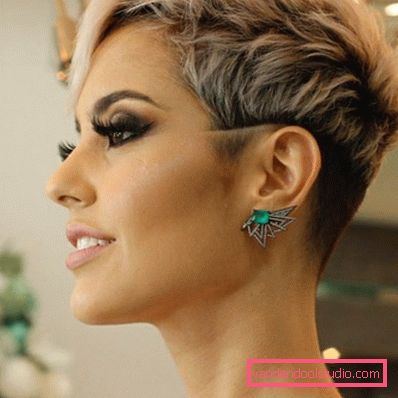 Haircut Pixie pro krátké vlasy 2018 - 2019 - fotografie ze všech stran