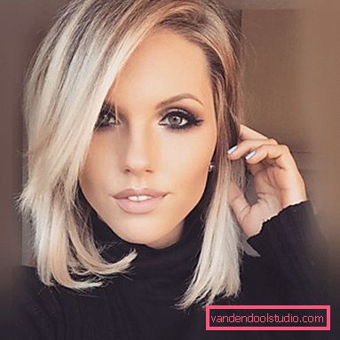 Dámské účesy pro střední vlasy bez třesku 2019 - foto